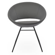 Crescent Wire Dining Chair Grey Black
