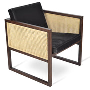 Cube Wood Wicker Lounge Armchair