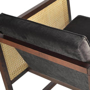 Cube Wood Wicker Lounge Armchair