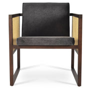 Cube Wood Wicker Lounge Armchair