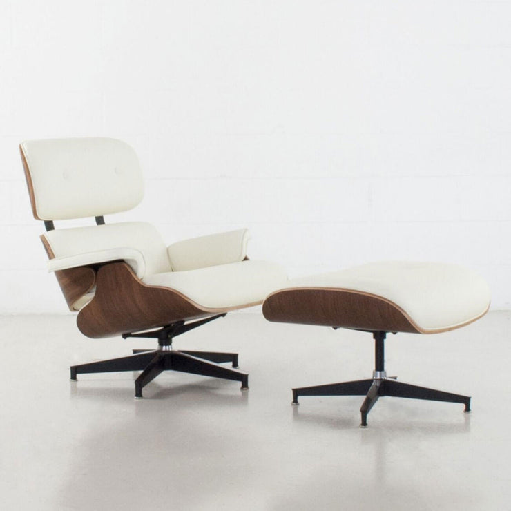 Eames Lounge Chair and Ottoman white