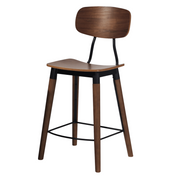 Esedra Stool Walnut and Black