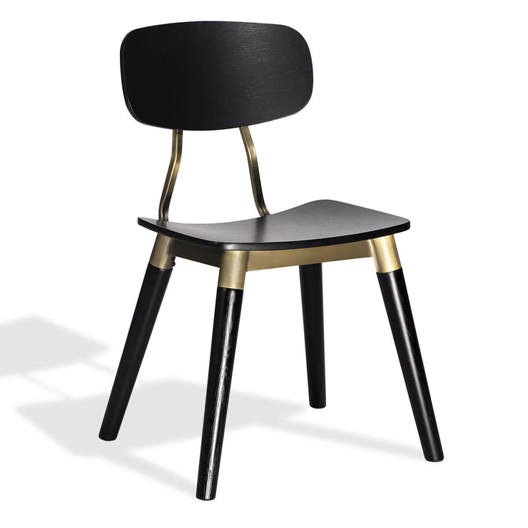 Esedra Dining Chair Black and Gold