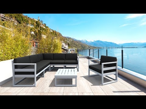 Siesta Mykonos Lounge Corner Set - Outdoor Sectional Sofa