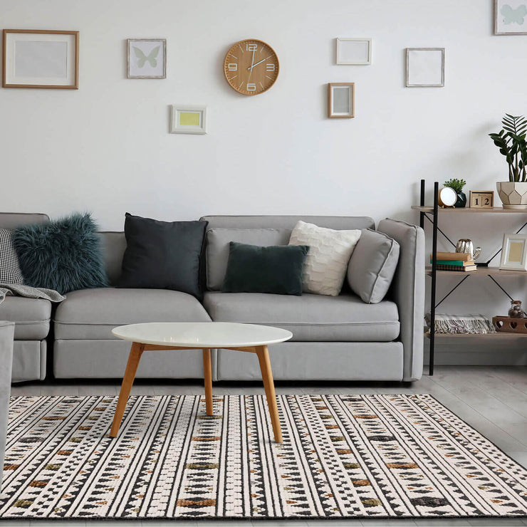 Lawson Black and Rust Rug