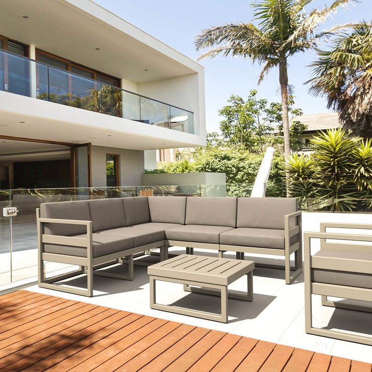 Siesta Mykonos Lounge Corner Set - Outdoor Sectional Sofa