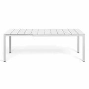 Nardi Rio 140 Aluminum Extendable Outdoor Table Bianco White