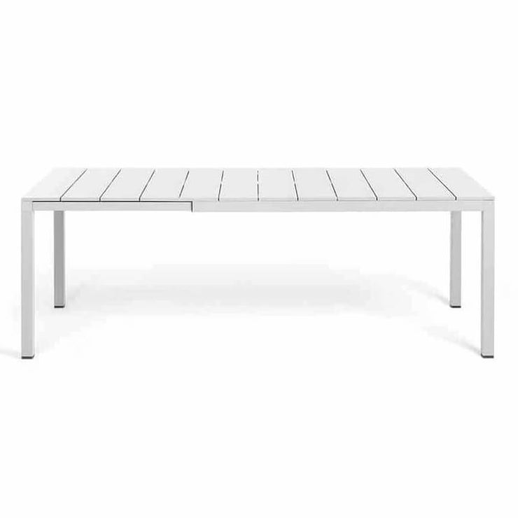 Nardi Rio 140 Aluminum Extendable Outdoor Table Bianco White