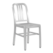 Aluminum Navy Dining Chair