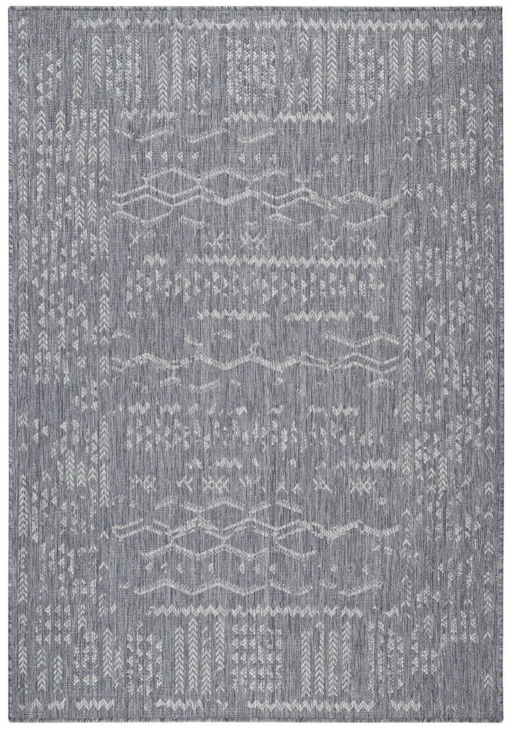 Oksana Tribal Grey Quick Dry Rug - Indoor / Outdoor Rug