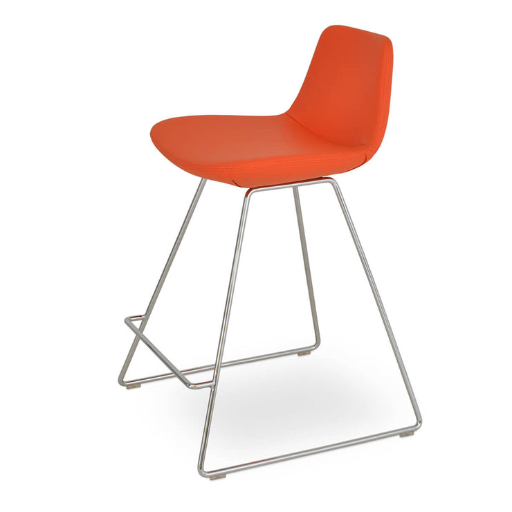 Pera Wire Stool Orange