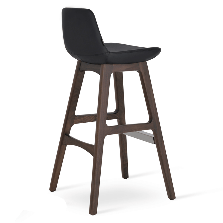 Pera Wood Stool Black American Walnut