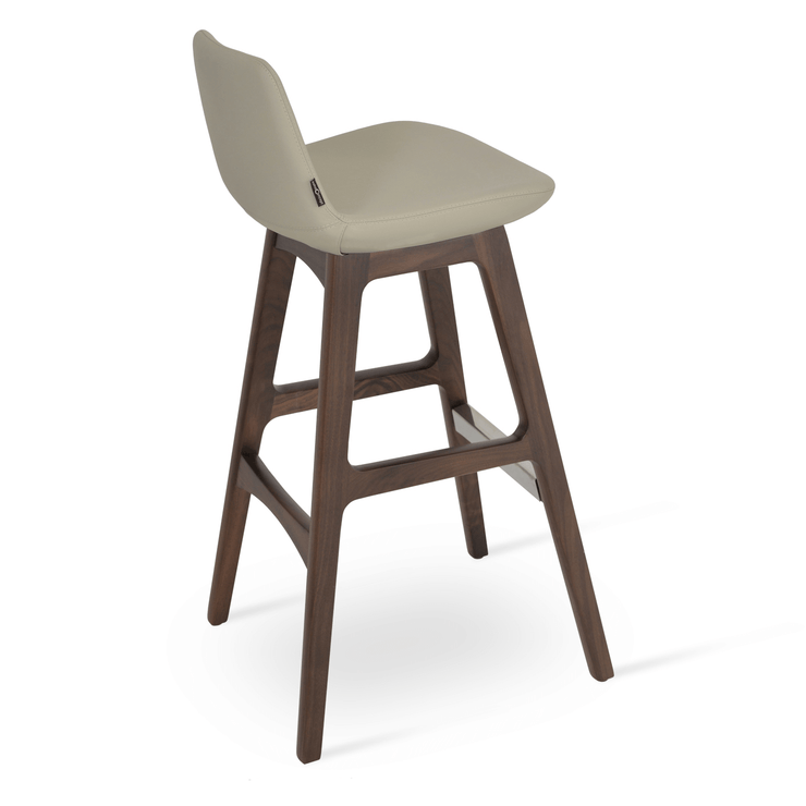 Pera Wood Stool Bone American Walnut