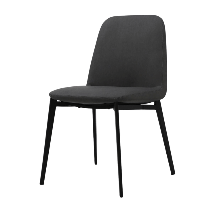 Pico Leatherette Dining Chair Dark Grey