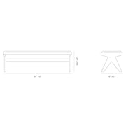 Pierre J. Bench dimensions