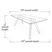 Ramon Glass Dining Table Dimensions