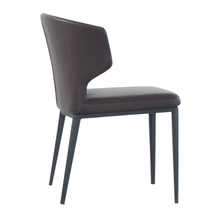 Thurston Leatherette Dining Chair With Black Metal Base