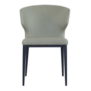 Thurston Leatherette Dining Chair With Black Metal Base taupe