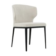 Thurston Fabric Dining Chair With Black Metal Base