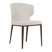 Thurston Fabric Dining Chair With Walnut Wood Imprint Metal Base