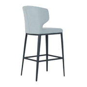 Thurston Fabric Stool With Metal Base