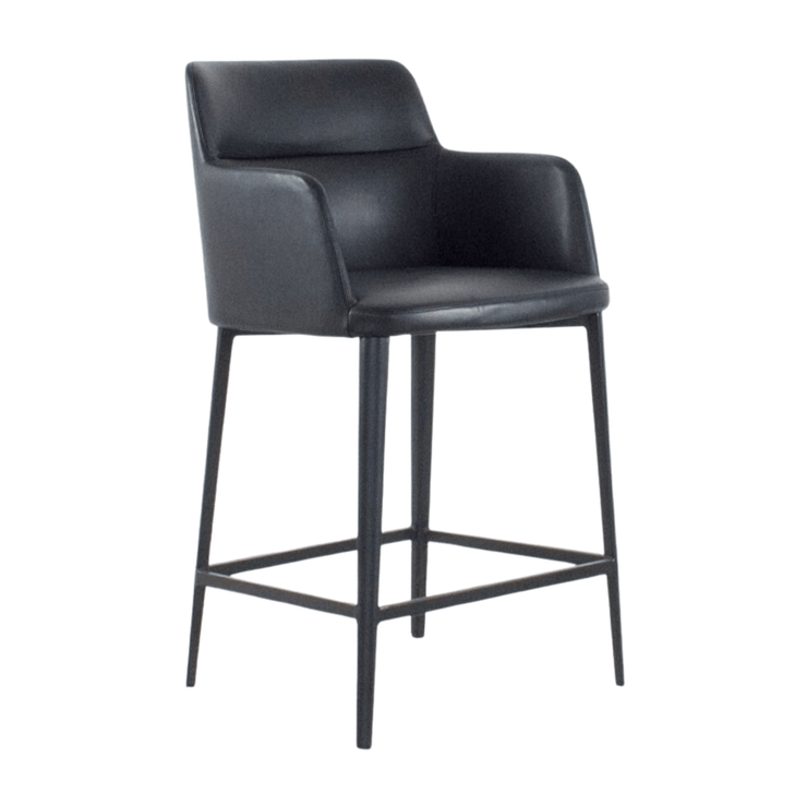 Williamsburg Leatherette Stool Black Leatherette