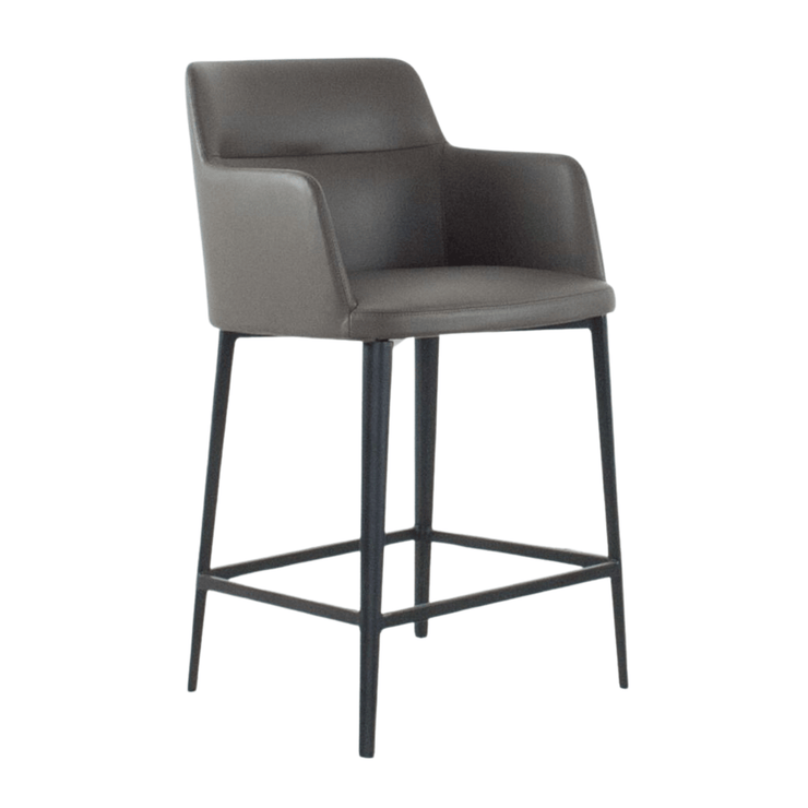 Williamsburg Leatherette Stool Charcoal Leatherette