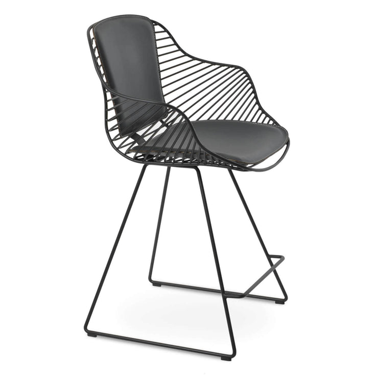 Zebra Wire Arm Stool